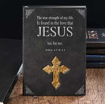 3D Cross Scepter A5 PU Leather Notebook Planner