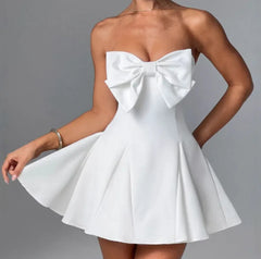 Sweet Bowknot Tube Top Dress